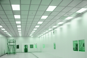 Cleanroom lighting fixture construction
