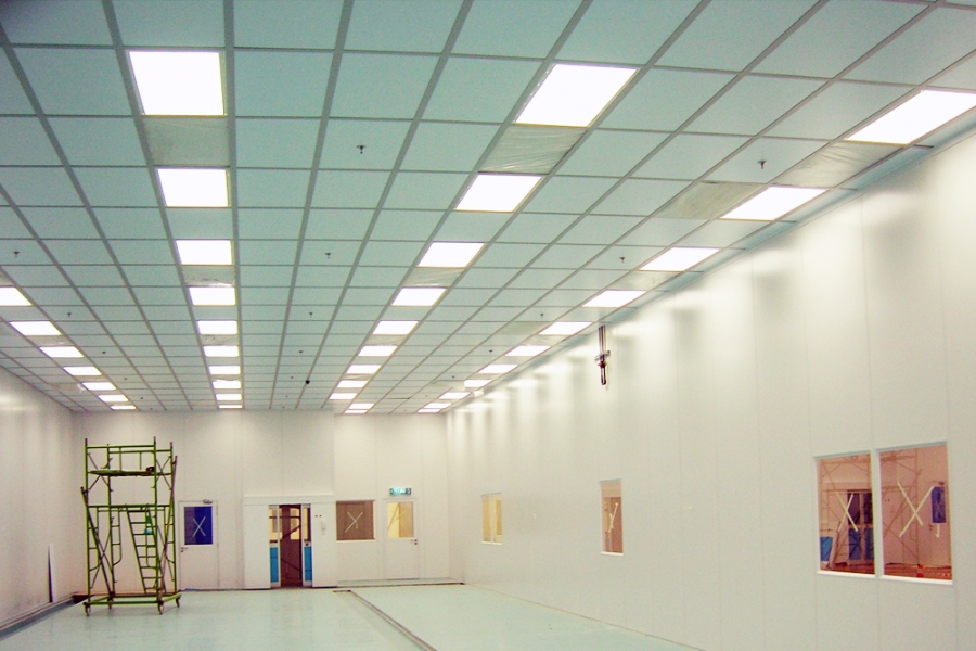 Cleanroom lighting fixture construction Cleanroom lighting fixture construction